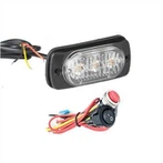 9W 12V -24V 3 Led Strobe Warning Light Strobe Grille Flashing Teeb