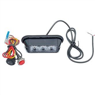 Strobe Lub Teeb DC 12 24V 3 LED Lub Zog Muaj Zog